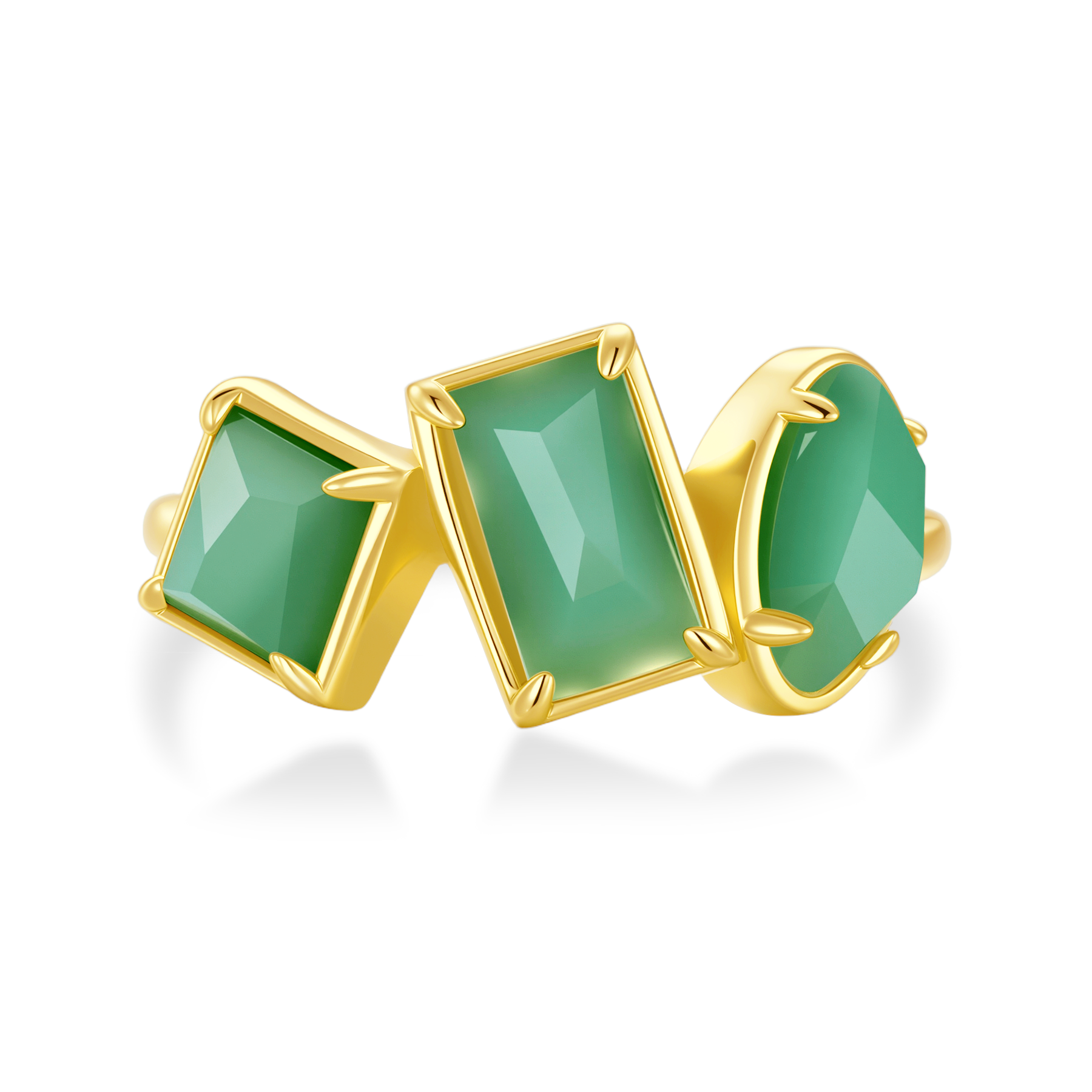 小橢圓長方正方三幾何戒指