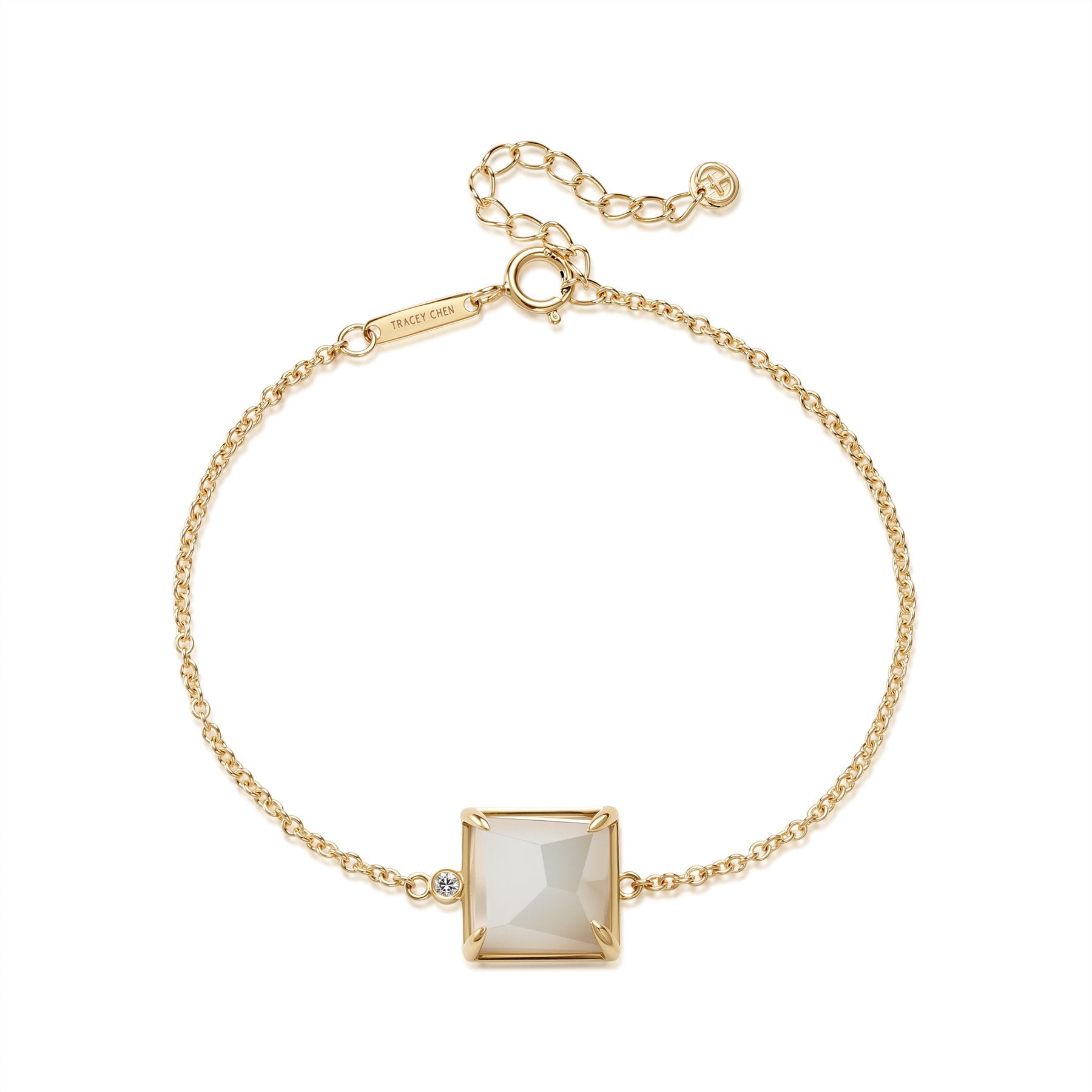 正方翡翠天然鑽手鍊