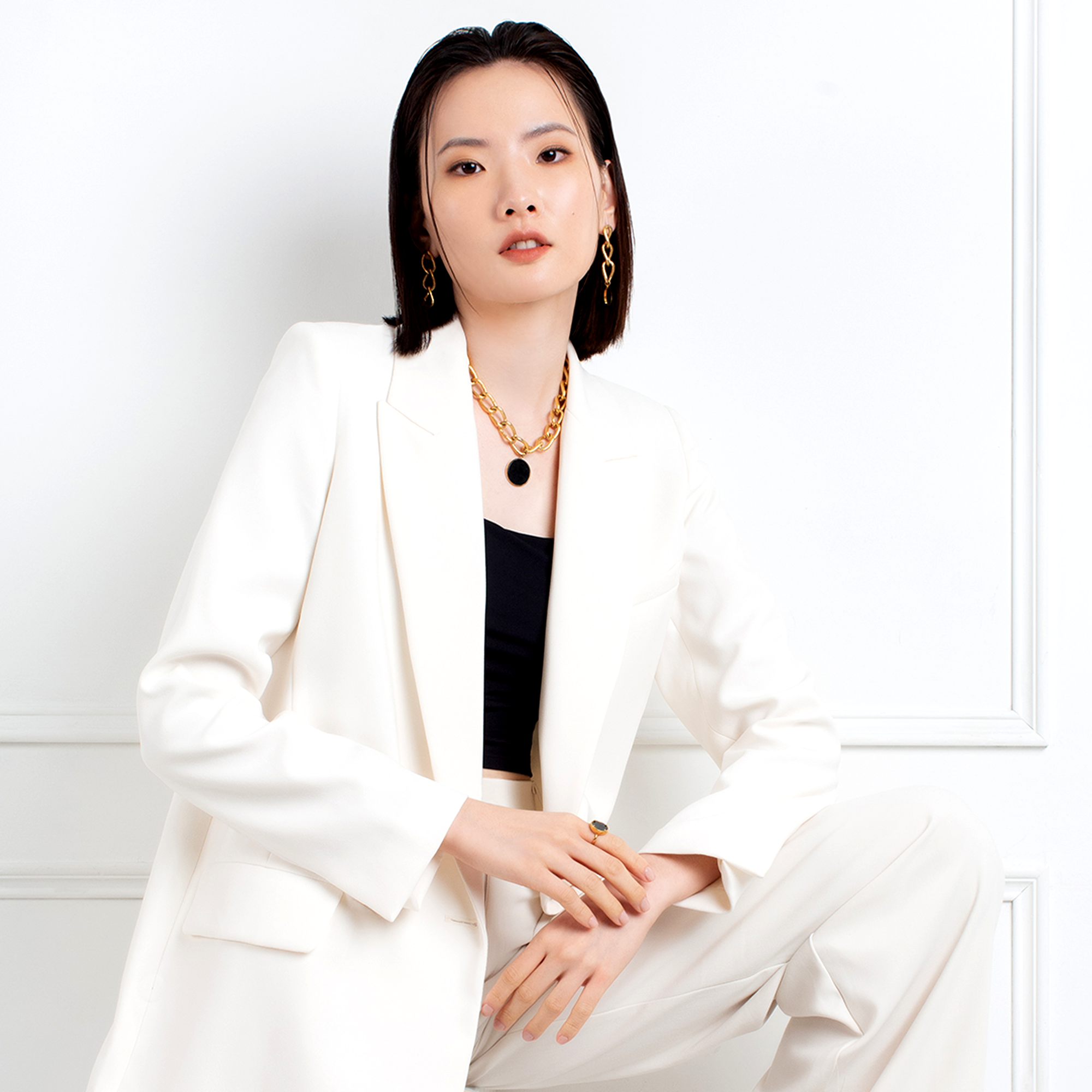 Natural Black Jade Round Ring