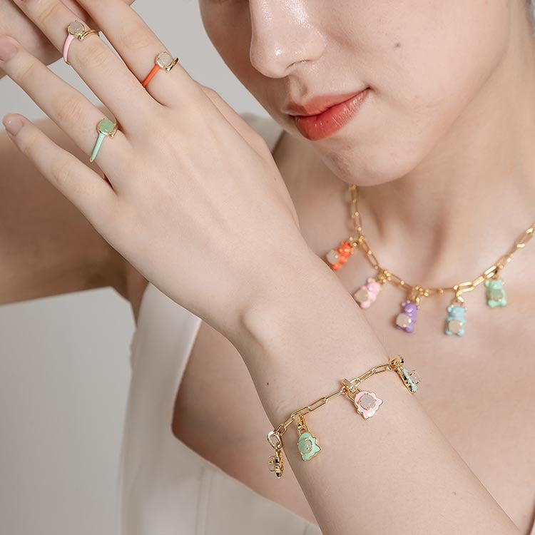 天然圓形翡翠琺瑯星星吊墜