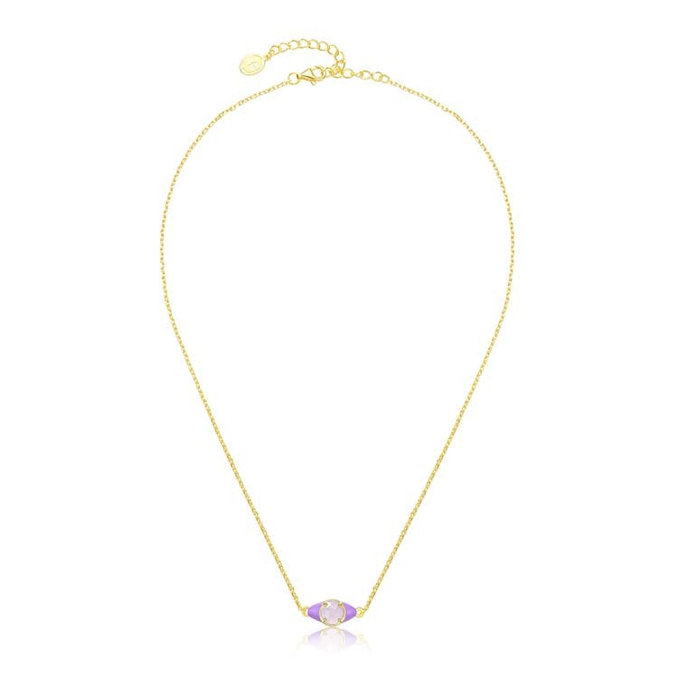 天然圓形翡翠琺瑯眼睛項鍊