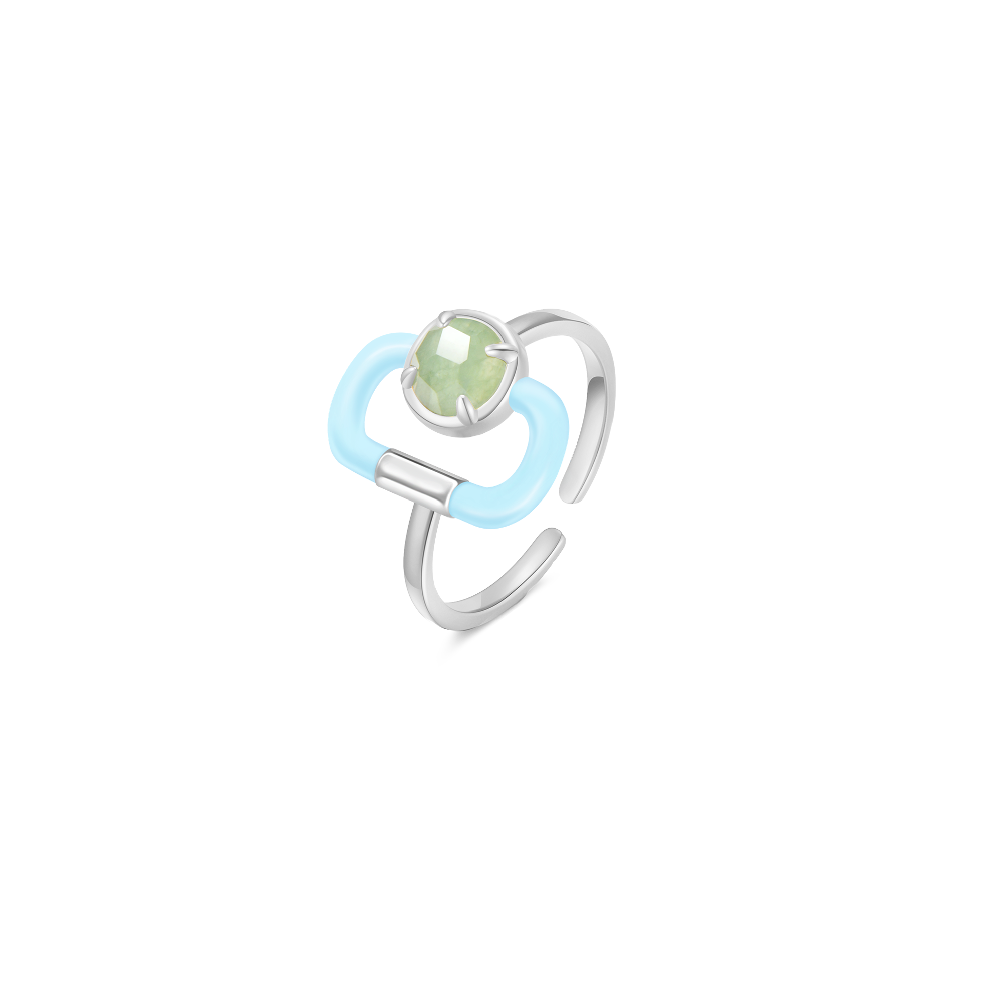 天然翡翠琺瑯造型戒指