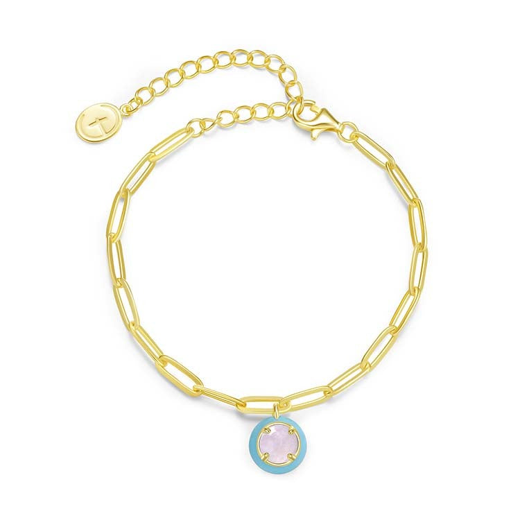 天然圓形翡翠琺瑯手鍊