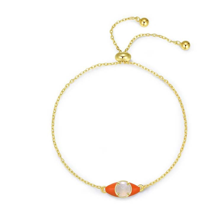 Natural Jadeite Enamel Eye Bracelet