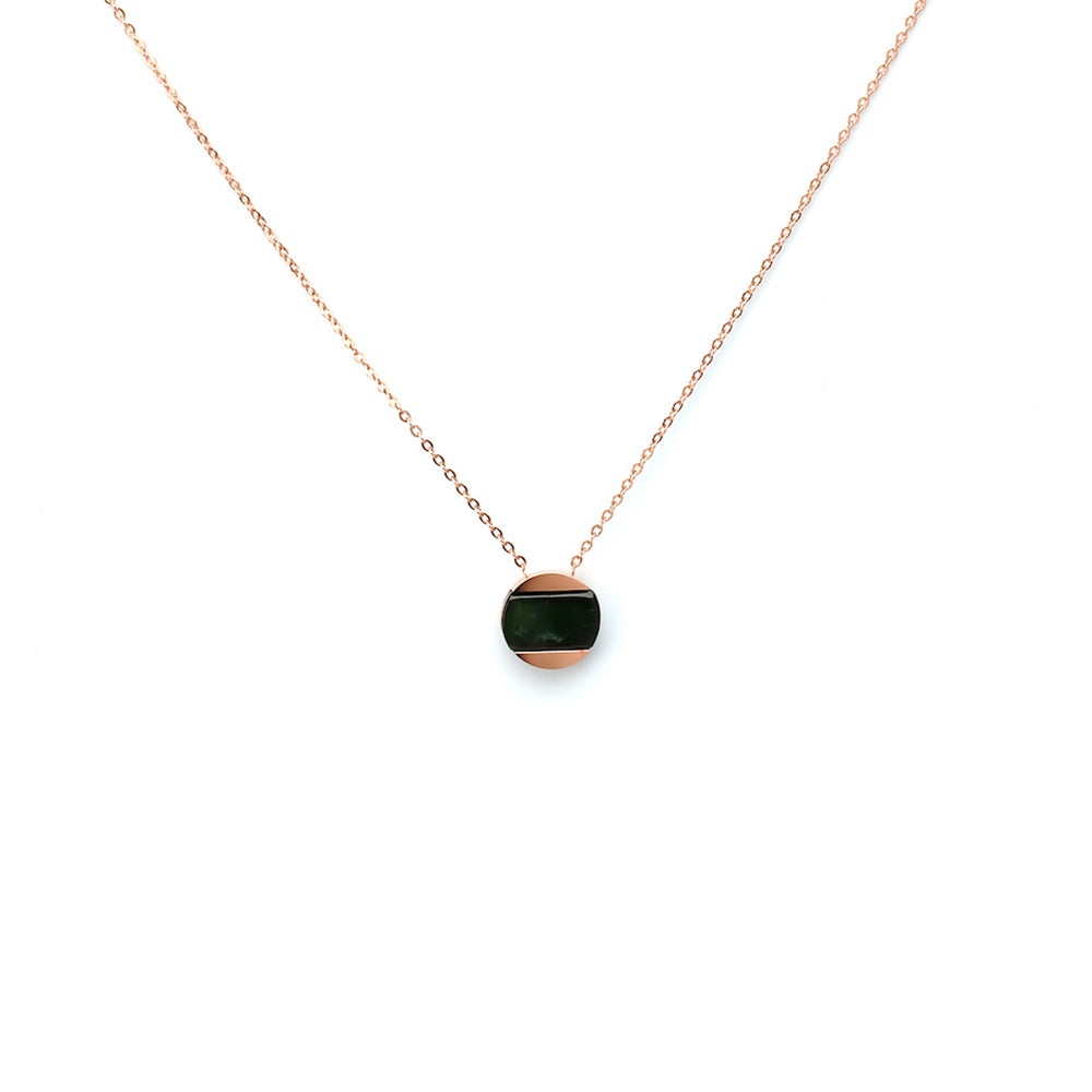 Natural Black Jade Round Necklace