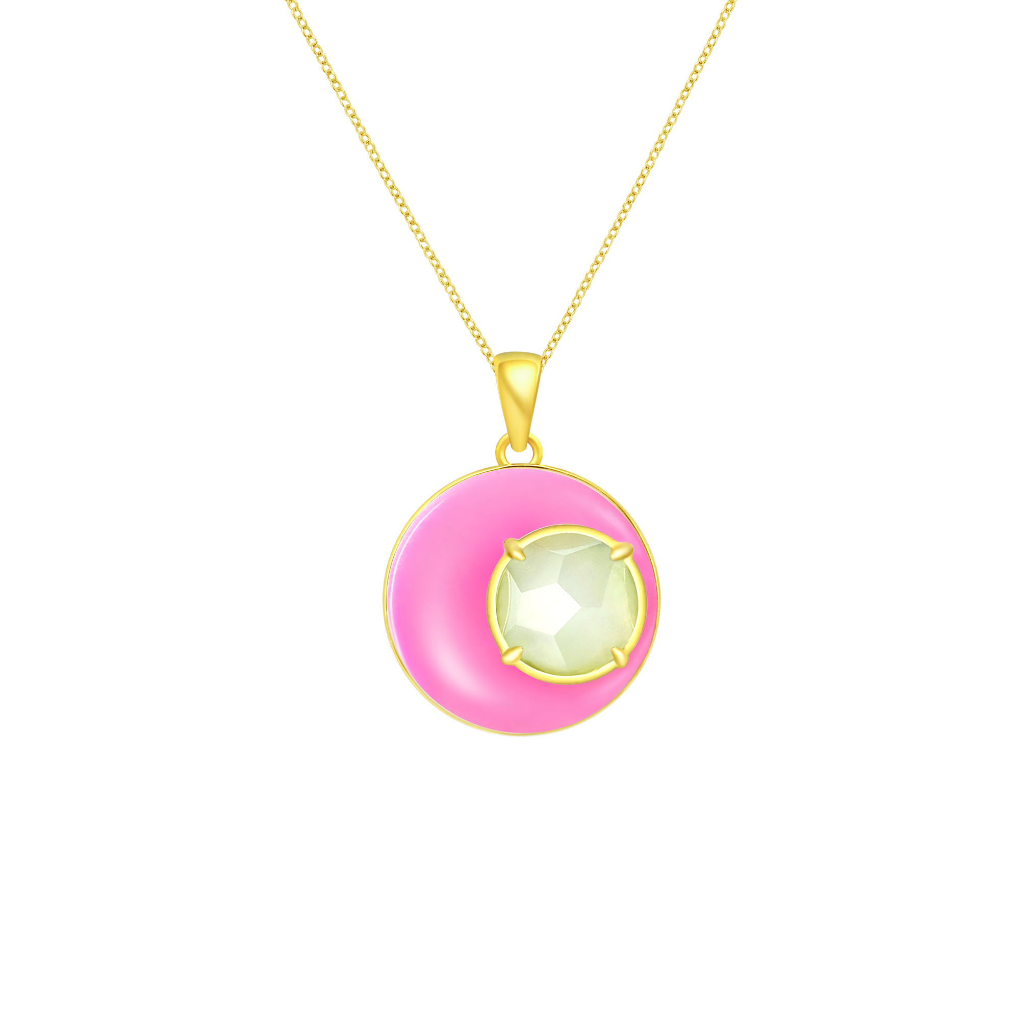 天然翡翠琺瑯項鍊