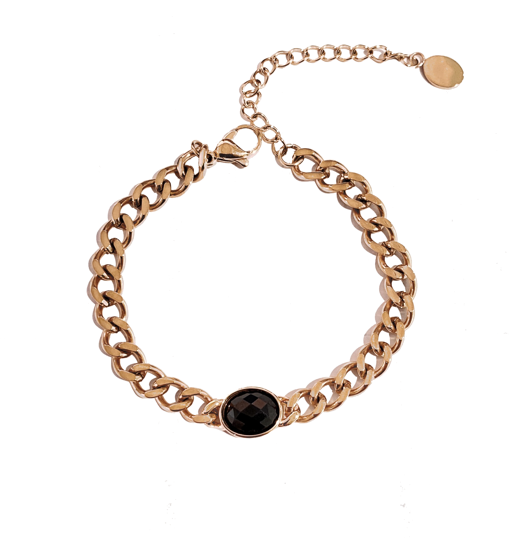 天然墨翡小橢圓時尚金屬手鍊