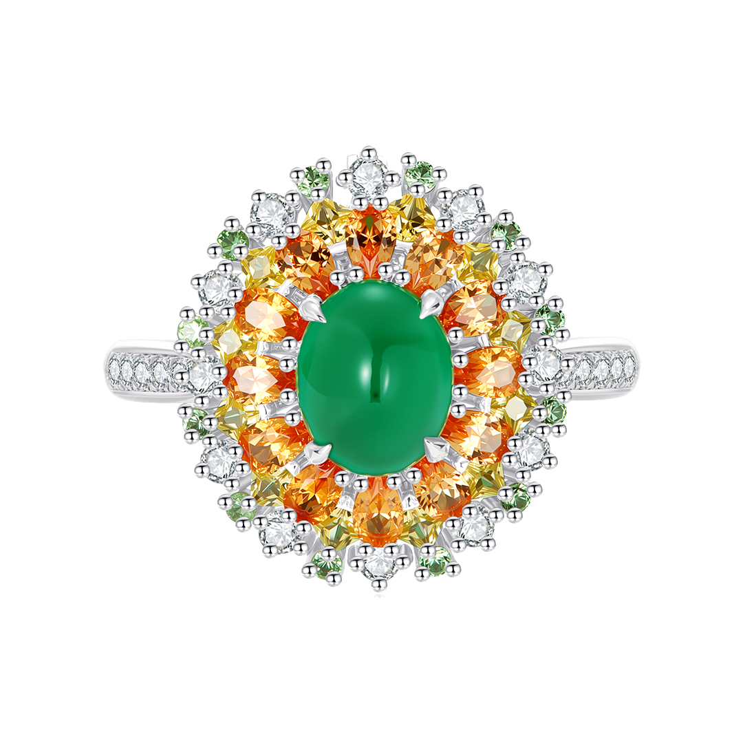 繽紛祖母綠彩寶吊墜 / 戒指兩用款